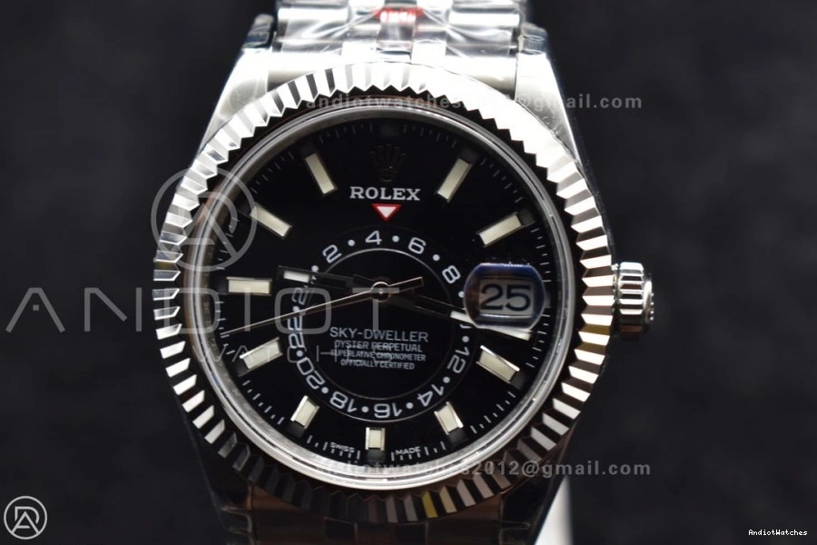 Edition Best 1107 Noob SS Jubilee Skydweller on SS Dial A23J Bracelet Affordable Black 0114